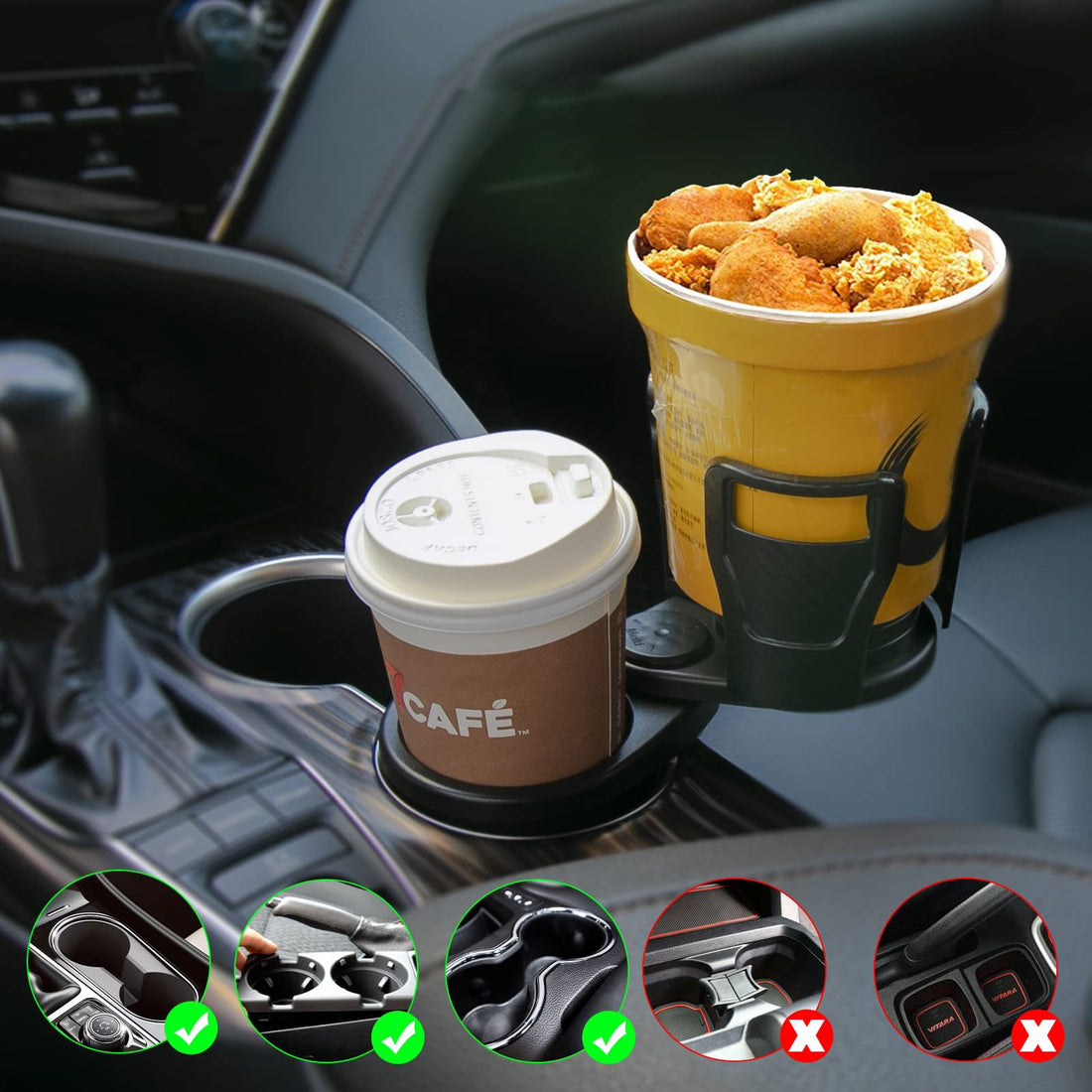 Rotatable Car Cup Holder & Organizer AtoZChoices