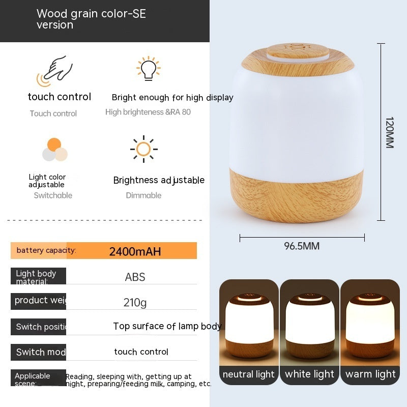 Touch-Controlled Rechargeable LED Night Lamp AtoZChoices